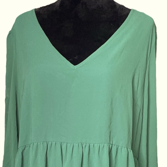 Shein Curve Chic Green V-Neck Dress - Picture 4 of 10